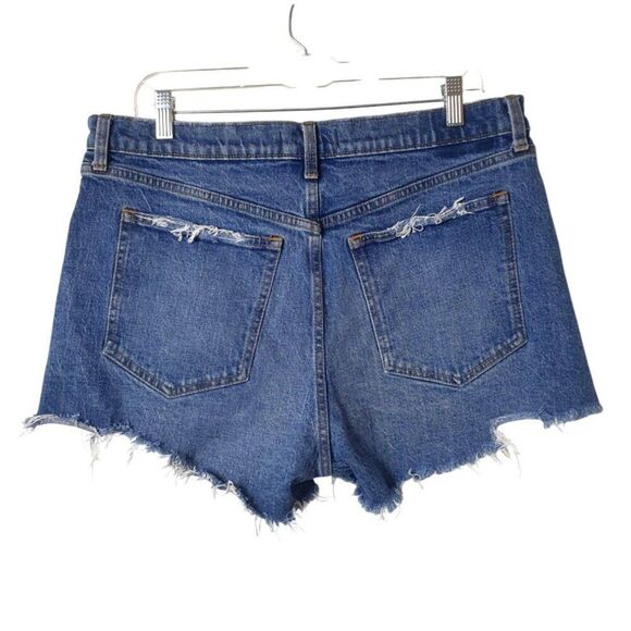 Abercrombie & Fitch Womens Cutoff Denim Shorts 14 High Rise Curve Mom Love - Picture 3 of 5